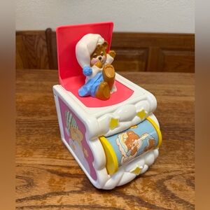 Rare Vintage 1987 Fisher Price Teddy Beddy Bear Jack in the Box Toy